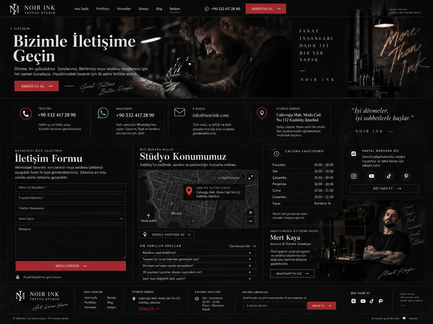 Dövme Sanatçısı Web Sitesi - ekran 2