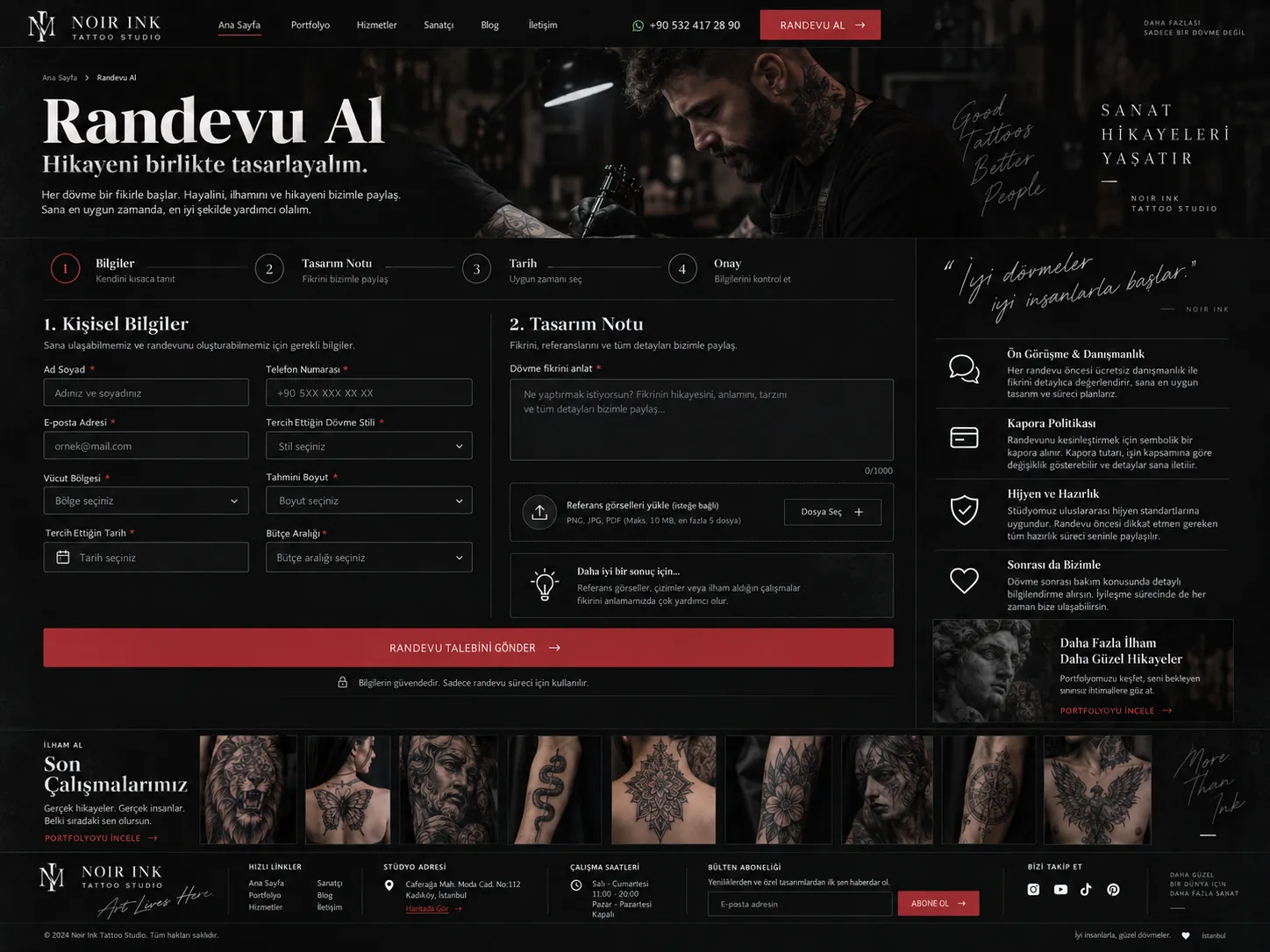 Dövme Sanatçısı Web Sitesi - ekran 4