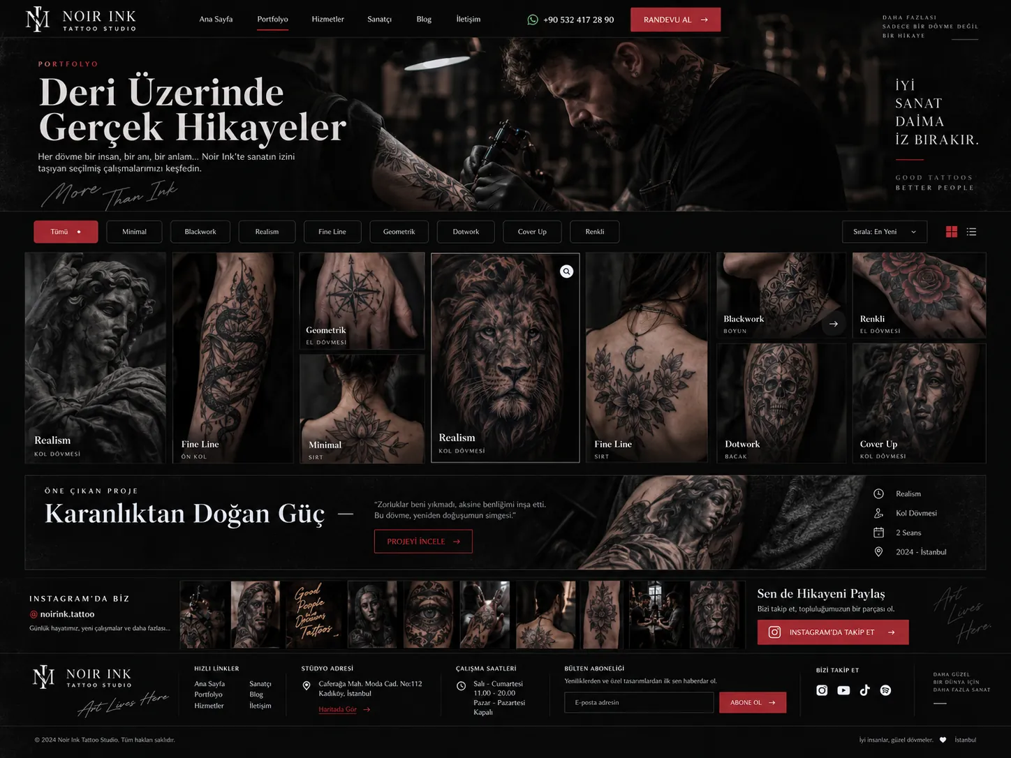 Dövme Sanatçısı Web Sitesi - ekran 5