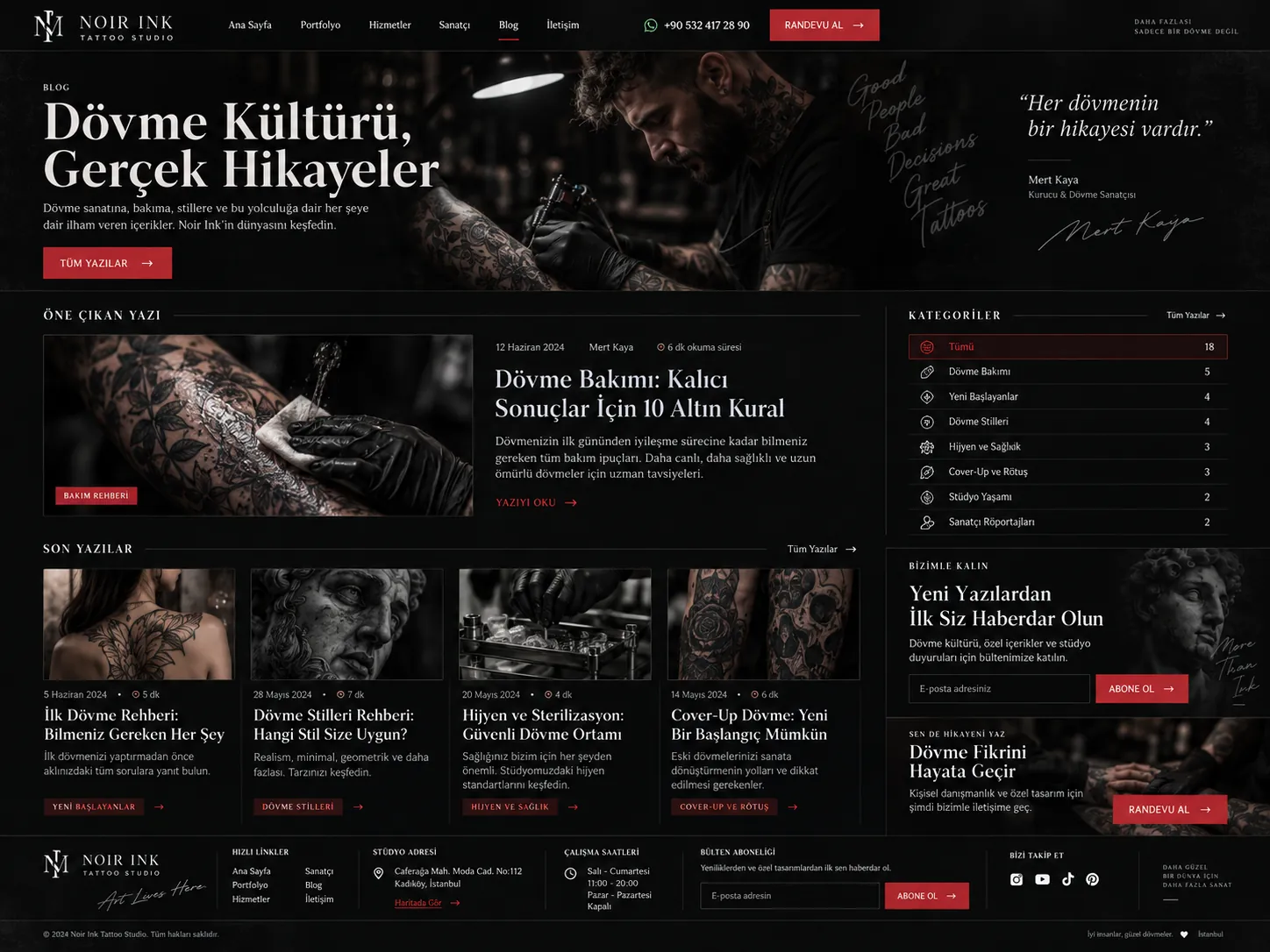 Dövme Sanatçısı Web Sitesi - ekran 6
