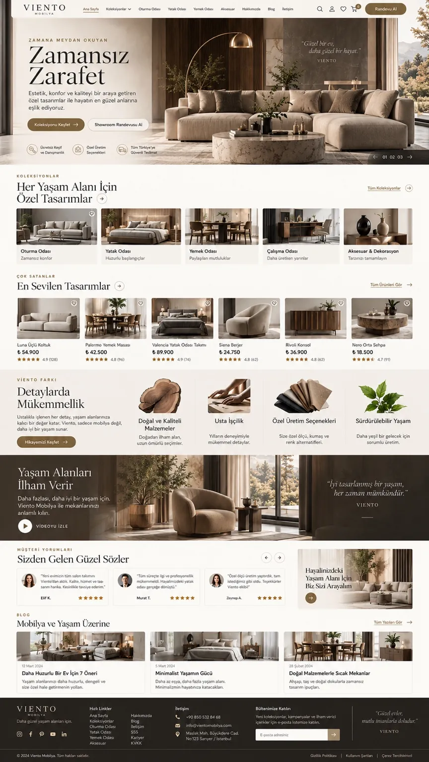 Mobilya Web Sitesi - ekran 1