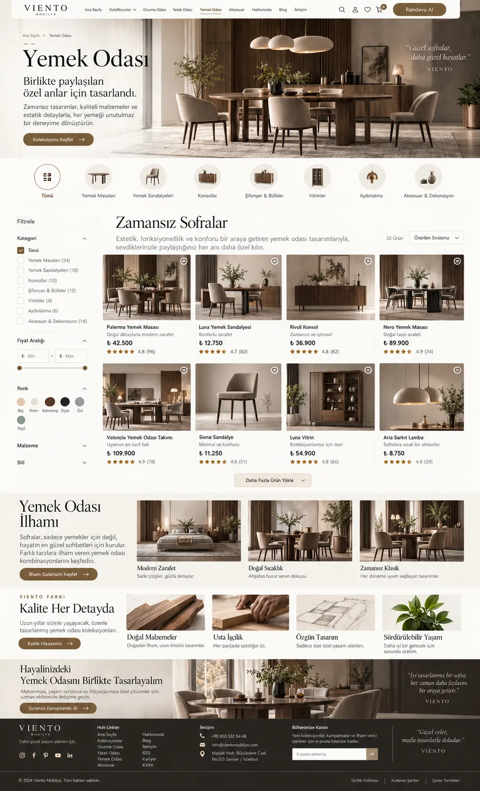 Mobilya Web Sitesi - ekran 3