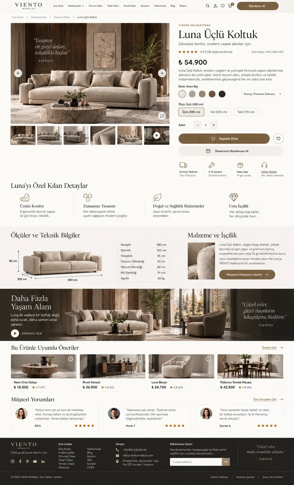 Mobilya Web Sitesi - ekran 5