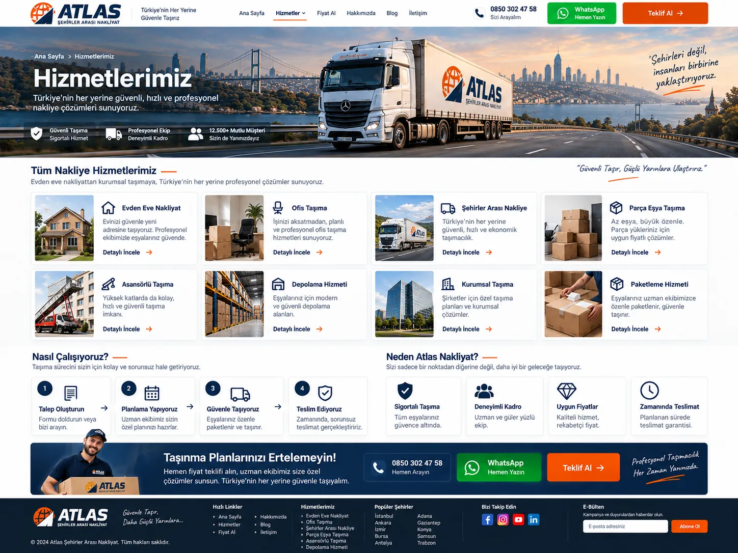 Nakliye Web Sitesi & Yönetim Arayüzü - ekran 5