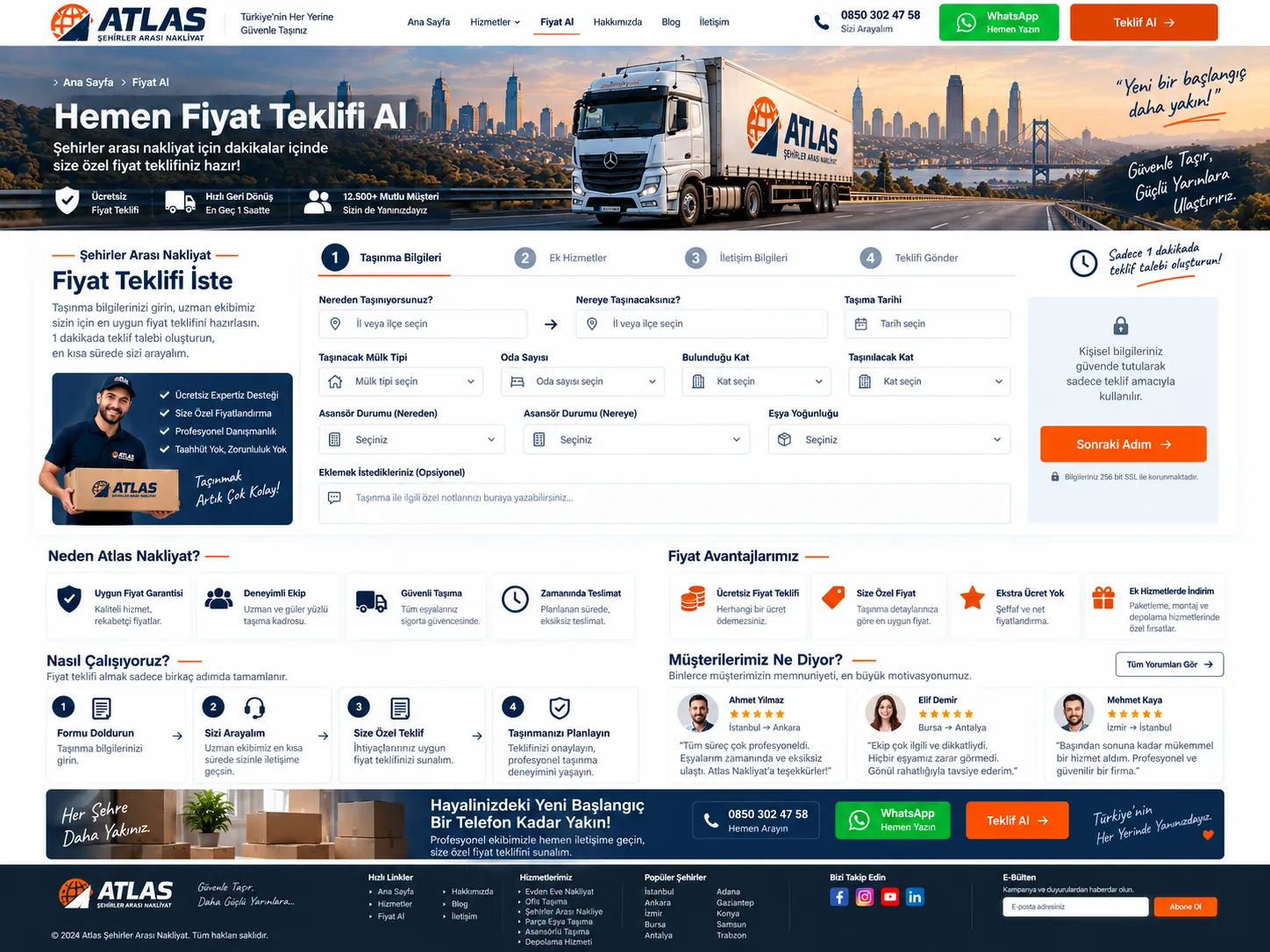 Nakliye Web Sitesi & Yönetim Arayüzü - ekran 7