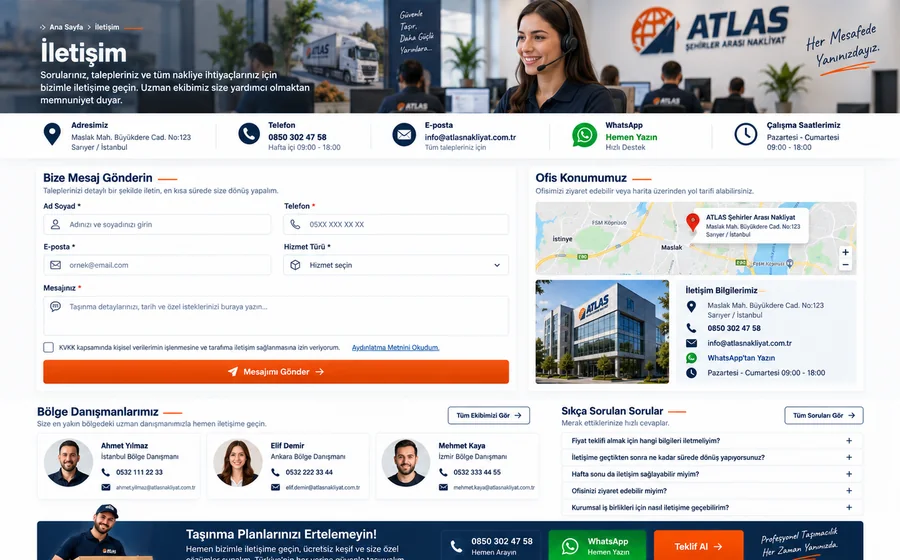Nakliye Web Sitesi & Yönetim Arayüzü arayüz tasarımı
